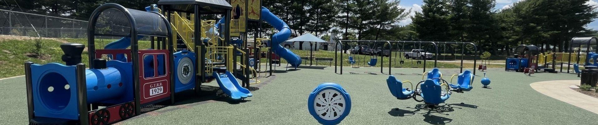 Custom, Train Themed Playground and Sports… | Cunningham Recreation